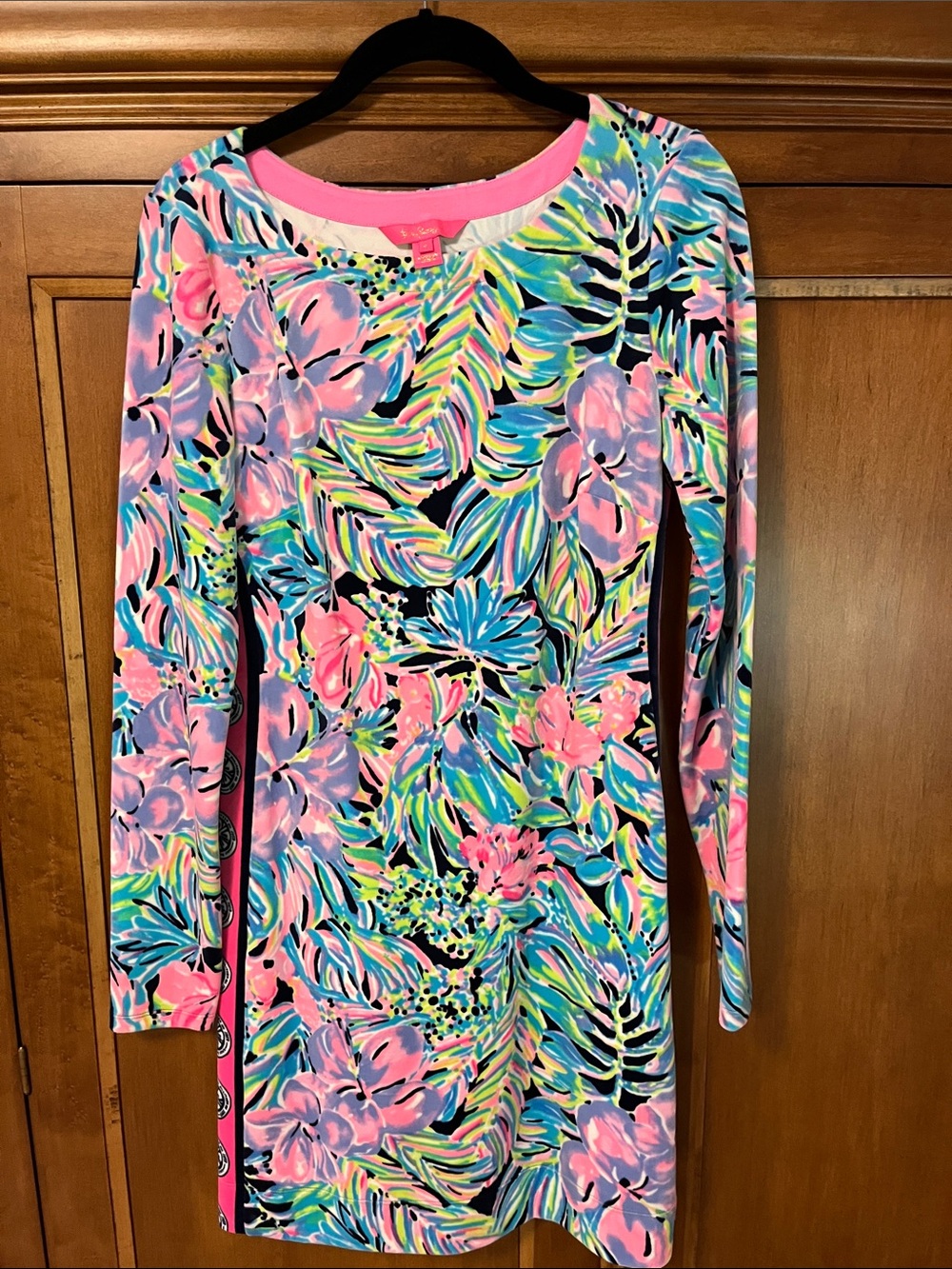 Lily Pulitzer Floral Long Sleeve Dress - Pink, Blue, Green. Size S  very soft